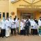 Kenyatta University students learning at Lions SightFirst Eye Hospital, following the signing of a Memorandum of Understanding between Kenyatta University and Lions SightFirst Eye Hospital.